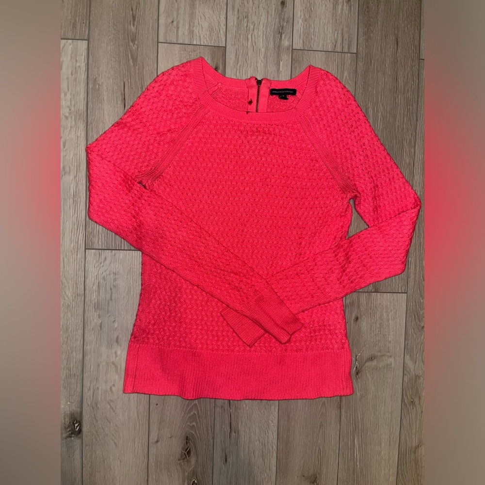 Women’s Textured Crewneck Sweater - Bright Pink